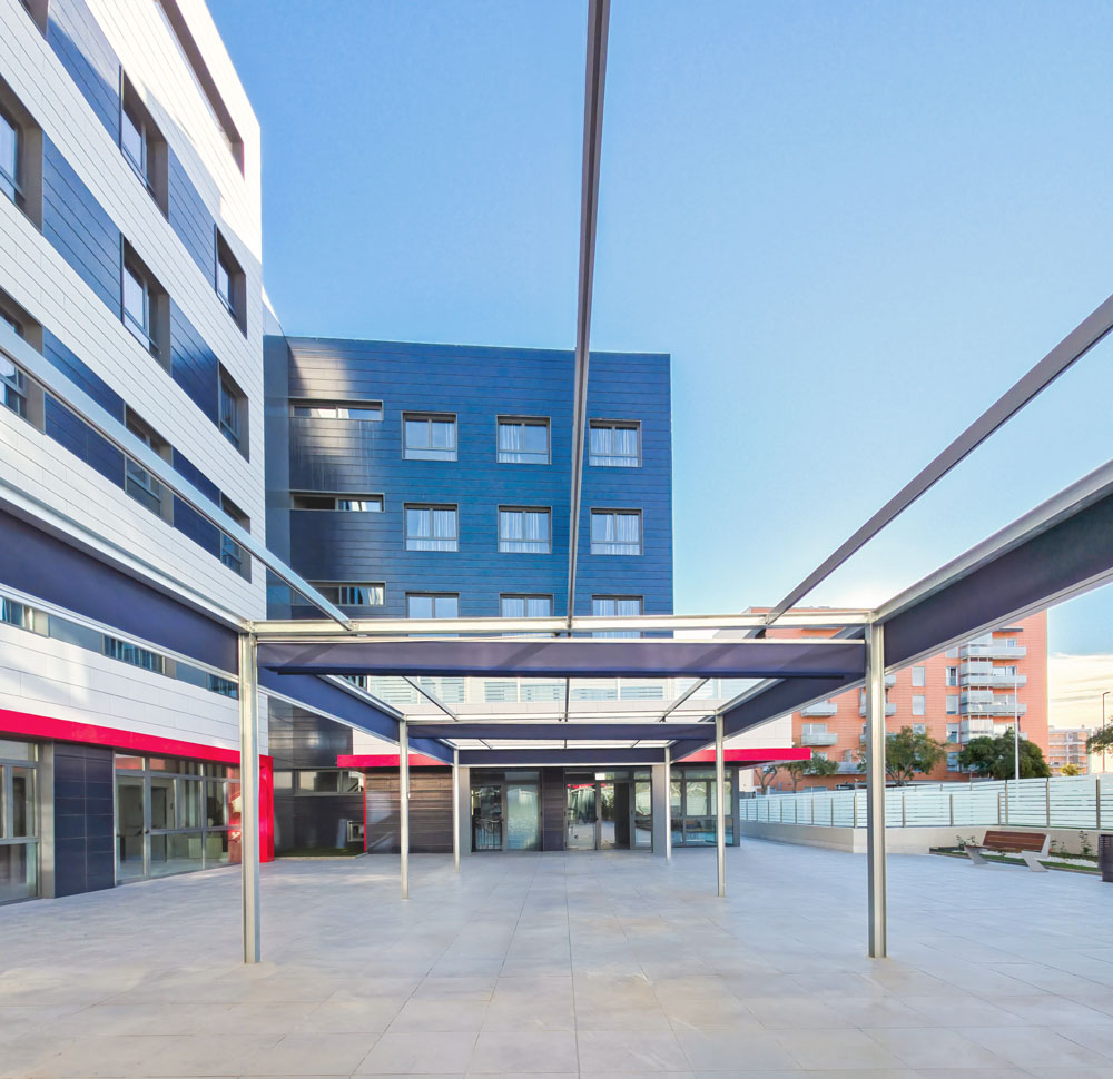 Residencia Gandía, equipamiento de Obra nueva de residencia para personas mayores por Raices Arquitectura por Raices estudio de Arquitectura